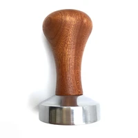51mm53mm58mm espresso coffee tamper aluminum coffee distributor leveler tool bean press hammer with wooden handle for baristal