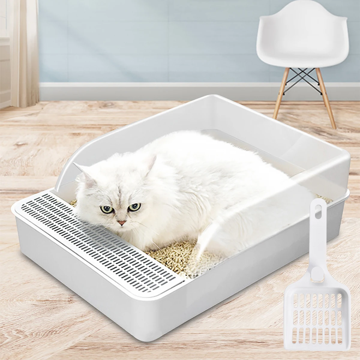 

Pet Supplies Cat Litter Box Semi-enclosed Cat Toilet Shoveling Feces Officer Anti-splashing Cat Litter Box Cat Supplies Cat Box
