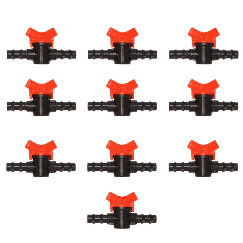 

10 Pcs Plastic Garden Faucet PE Hose Valve Irrigation Pipe Valve Switch Garden Watering Supplies 16mm x 16mm