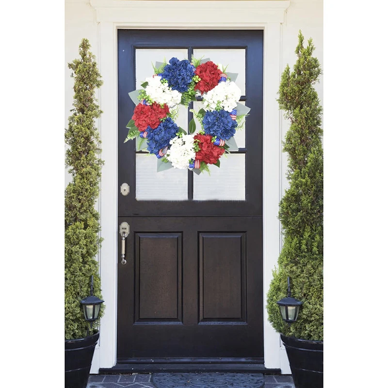 Популярный искусственный венок гортензии американский патриотический День