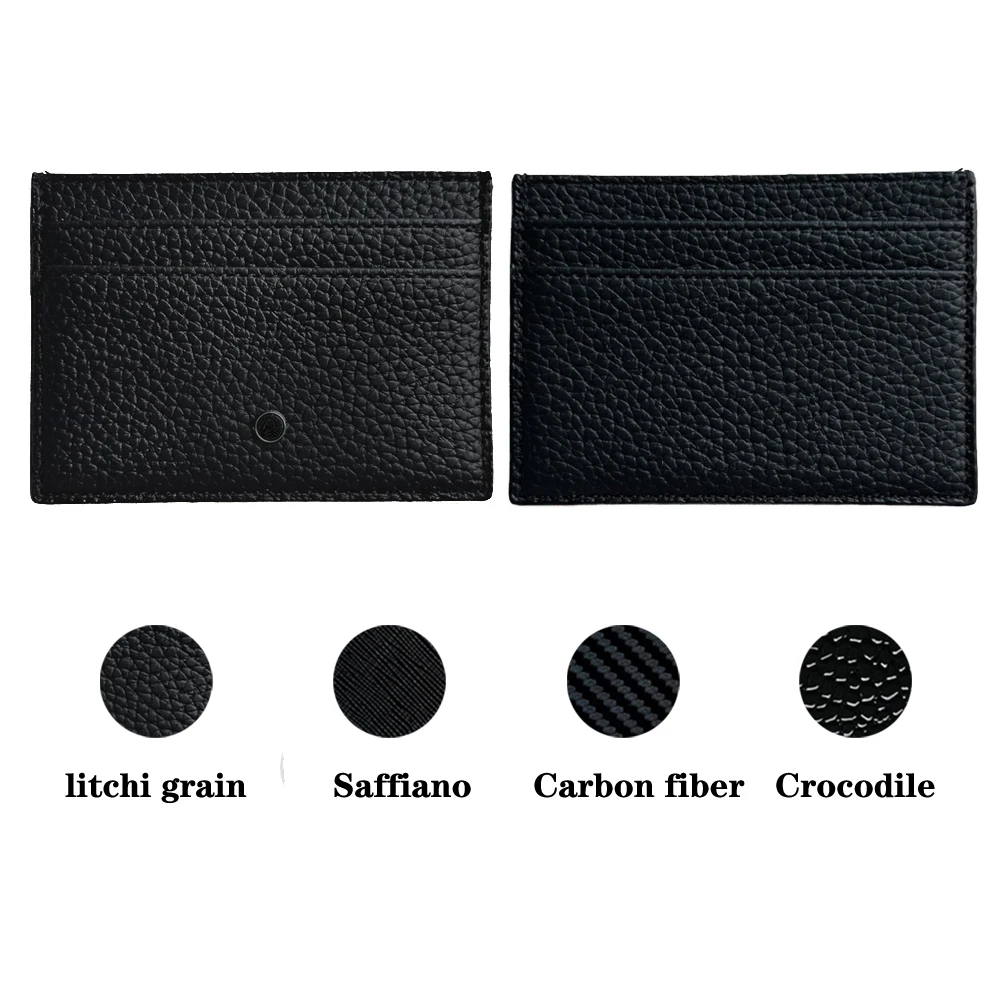 Mb Saffiano Leather Card Holder Luxury Multi-Card Business Card Cover RFID Anti-theft Carbon Fiber ID Wallet Luxury Men or Women