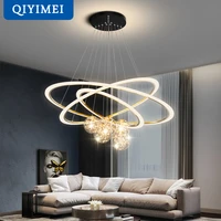 led acrylic chandeliers indoor lighting lamp for living room bedroom lamps include star decoration lusters lights droppshiping