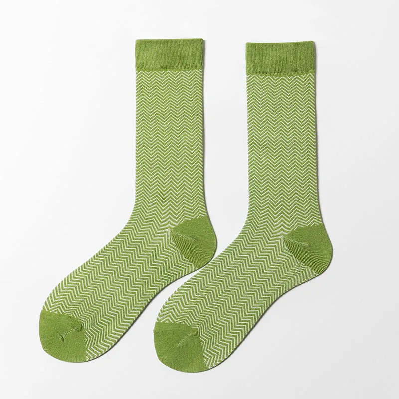 Tube Socks Spring and Summer New Lattice Retro Women's Socks Retro Women's Socks Manufacturers Wholesale and Direct Sales Simson