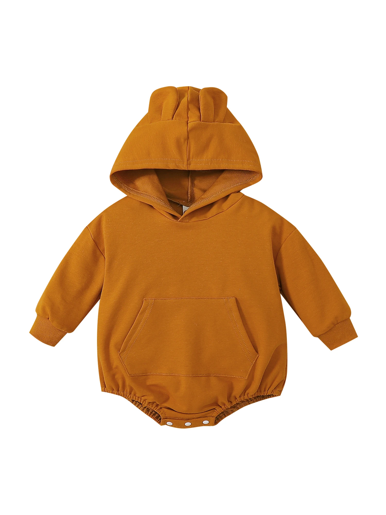 

Детский однотонный Свободный свитшот с длинным рукавом