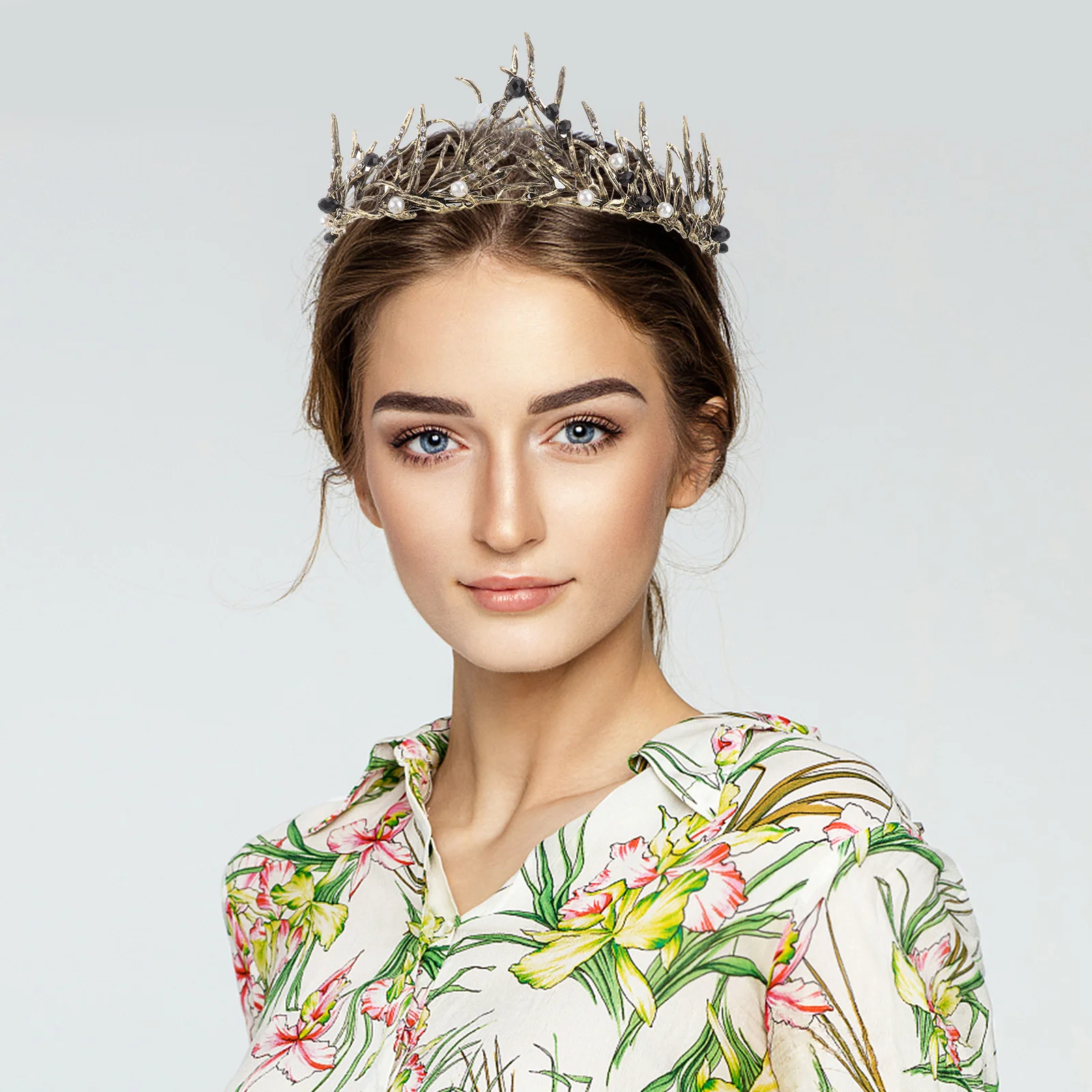 Готическое сказочное платье тиара повязка на голову винтажный декор для волос