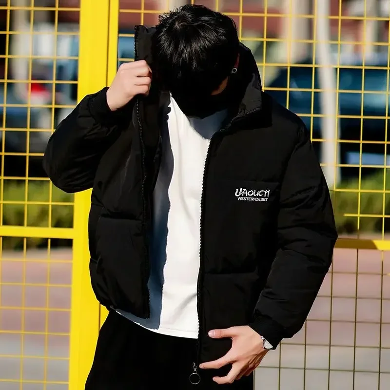 Женские пальто парки мужская пуховая куртка на молнии короткая Корейская