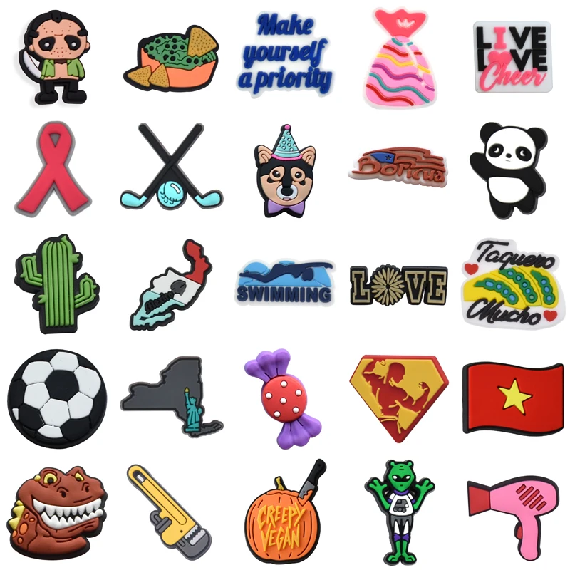 

Women Charm Boy Packs Gifts Decorations for Crocs Men Kids Wholesale Bulk Para Pins Shoes Accessories Girl Set Jeans Shoe Charms