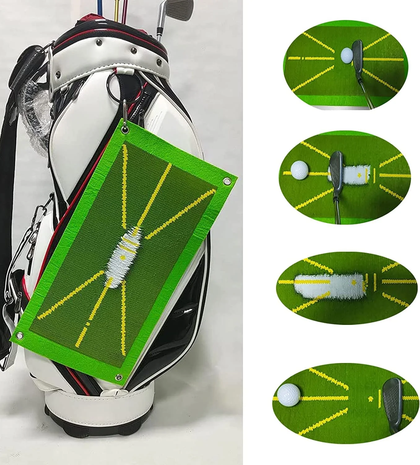 Golf Divot Board-Low Point and Swing Path Trainer-Instant Feedback Trace Pad Anytime Anywhere See Your |