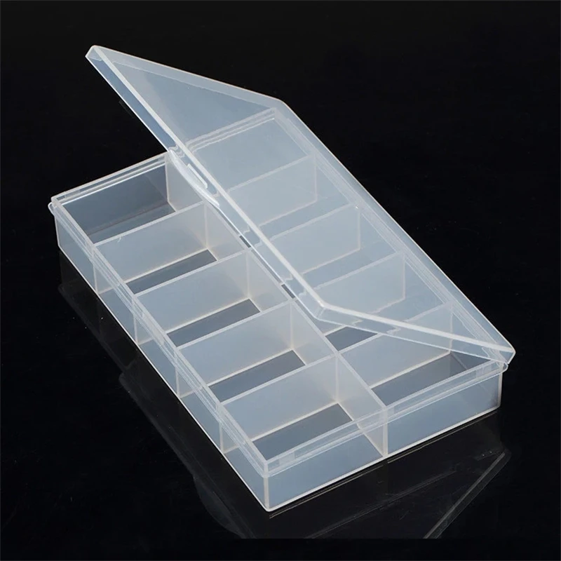 

Transparent Plastic Jewelry Storage Box Tool Sorting Box Earring Bead Screw Toy Case Adjustable Parts Organizer Container 2022