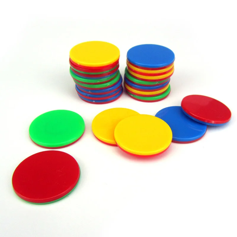 10 шт./партия двусторонние пластиковые маркеры для казино 25 мм | Настольные игры