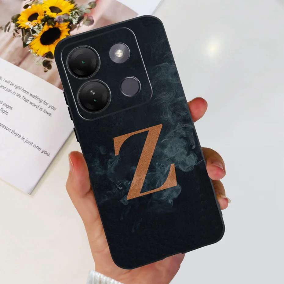 Умный 7 HD 2023 Модный цветочный туман оригинальная буква для Infinix Smart 7HD X6516 Мягкий