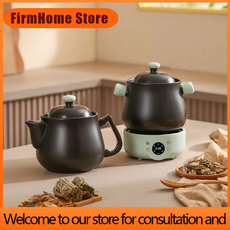 Фото Электрическая мультиварка-скороварка FirmHome Store 1.8L для приготовления китайских травяных отваров, супов и каш, многофункциональная, керамическая, с функцией автоматического приготовления №1