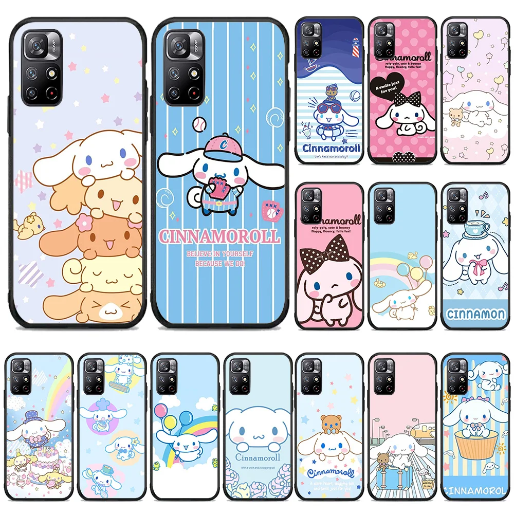 Черный чехол B-58 Cinnamoroll для Realme C55 C35 C30S C30 X50 GT Neo2 Master C53 C33 Narzo 20 50i 50 30A Pro 50A Prime 5G