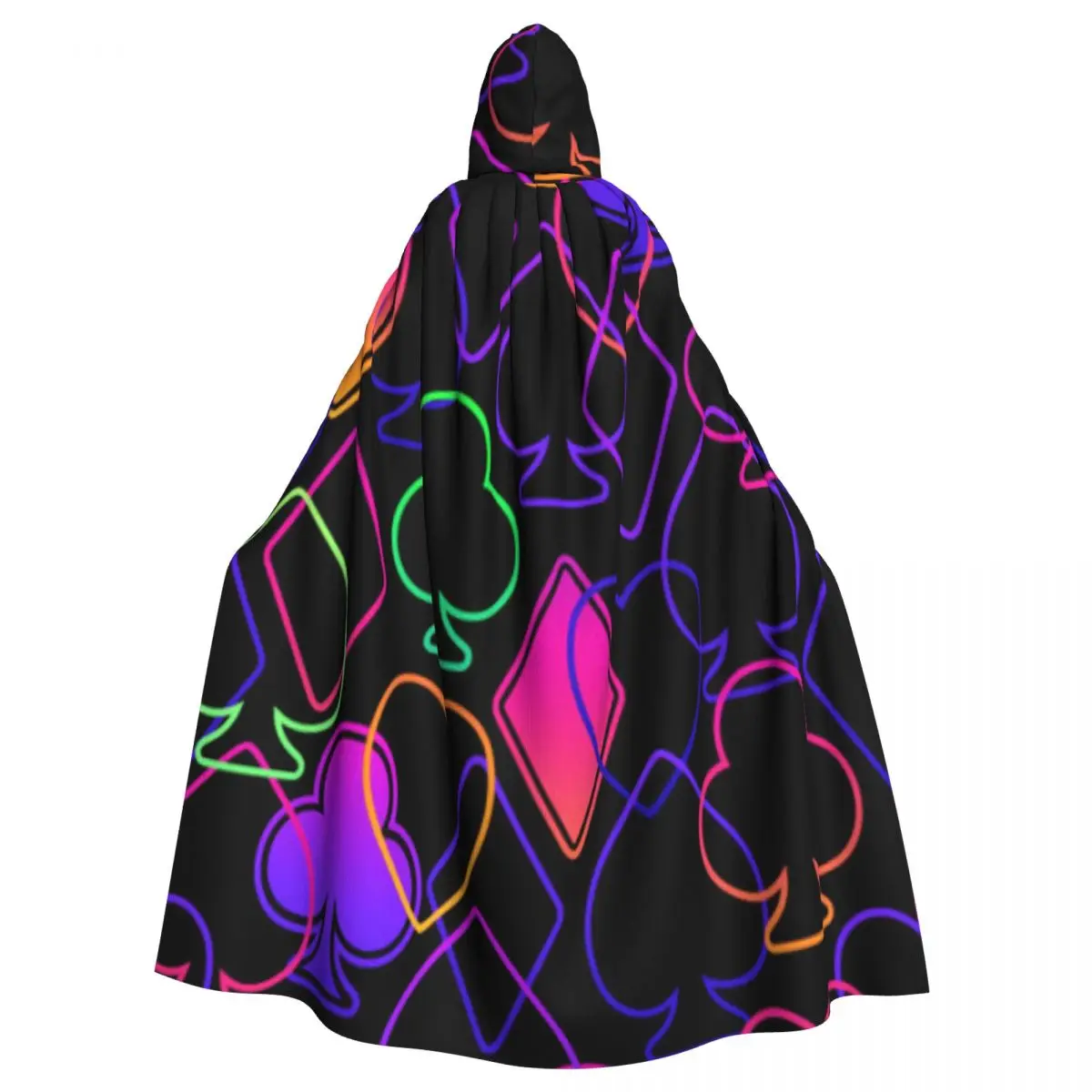 Разноцветные костюмы для покерных карт плащ с капюшоном из полиэстера унисекс