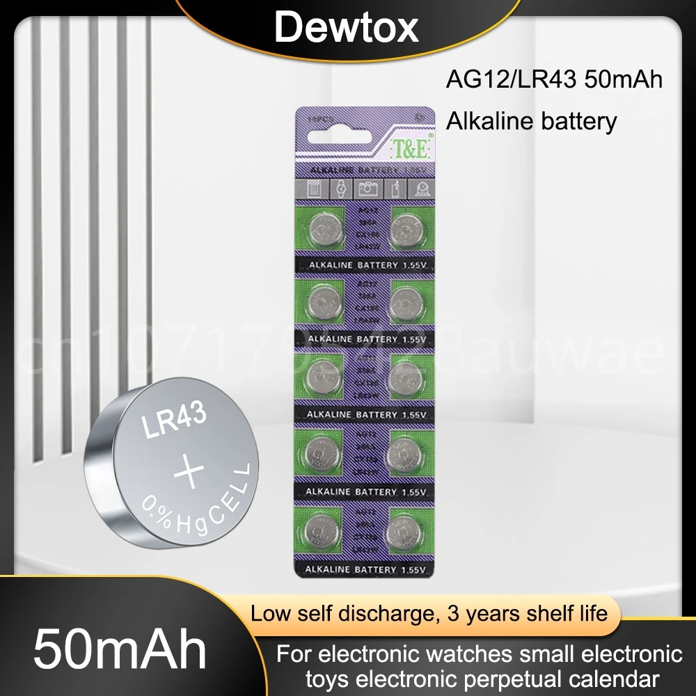 10-20 шт., щелочные кнопочные батарейки Ag12, 1,55 в, SR43W R43 SR1142 Φ V386 D386 260 S1142E GP386 SG12 LR43 386A LR1144