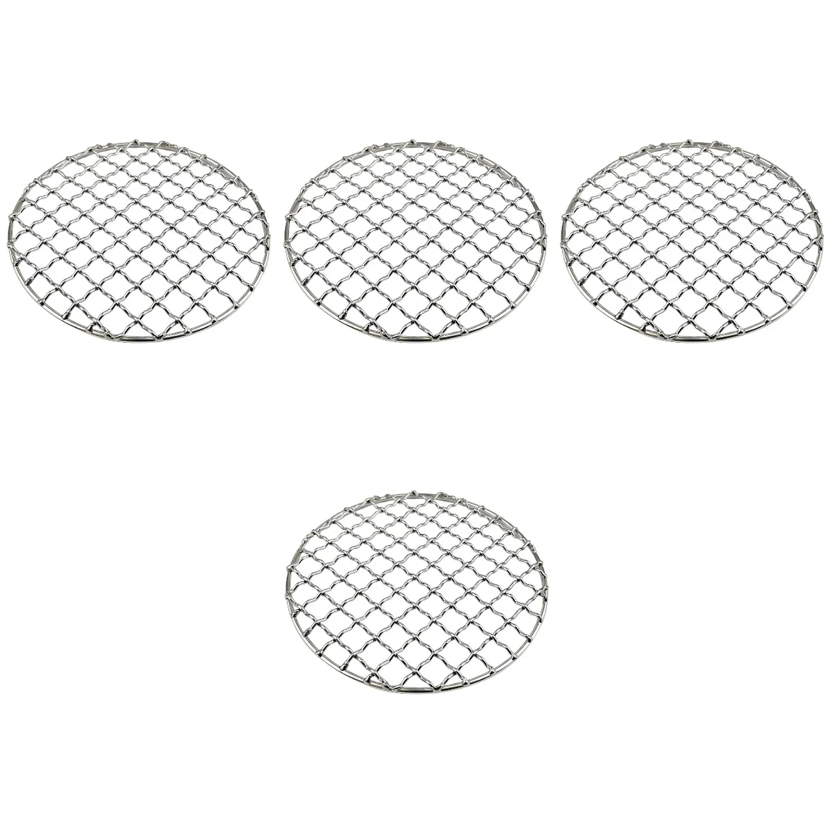 

4 Count Camping Pot Rack Bbq Disposable Barbecue Accessory Mesh Grate Metal Cooking Grid Supply Portable Grills