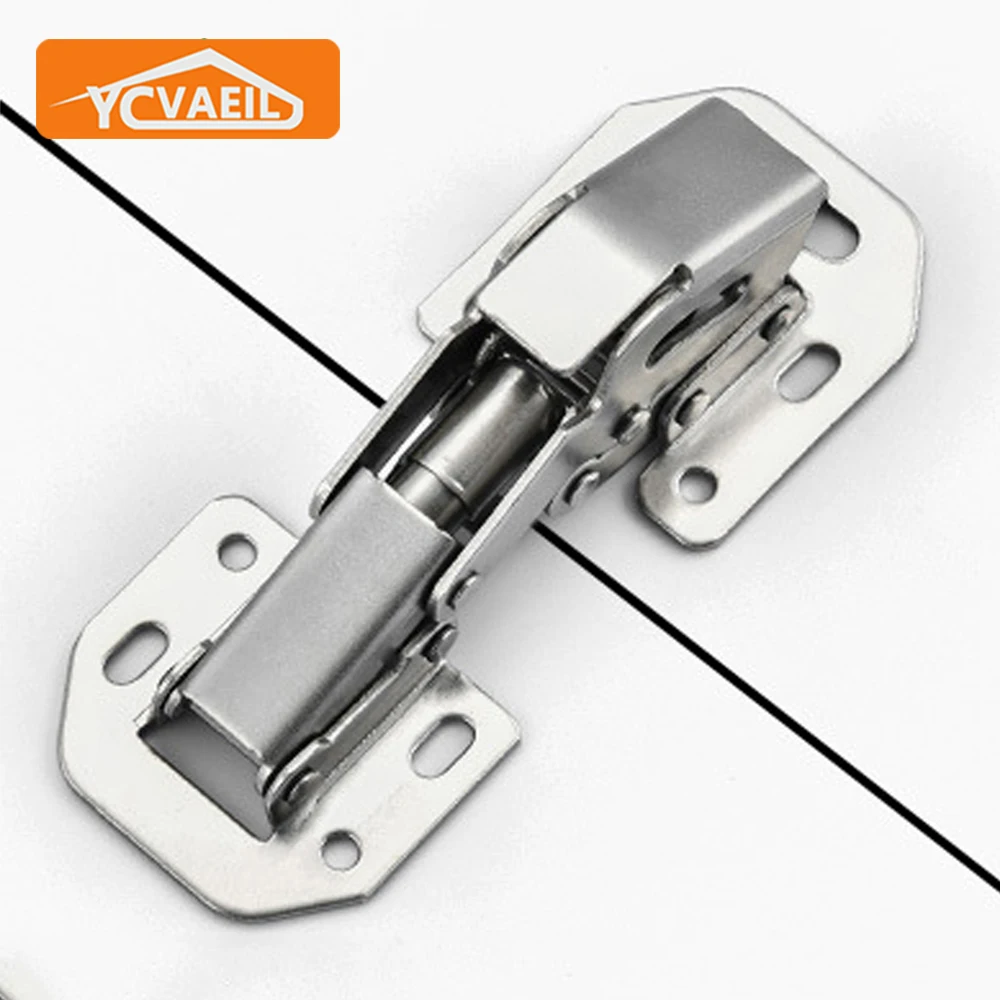 

Cabinet Door Hinges Wardrobe Thickened Punch-free Hydraulic Hinges Spring Buffer Damping Kitchen Cupboard Furniture Hinges