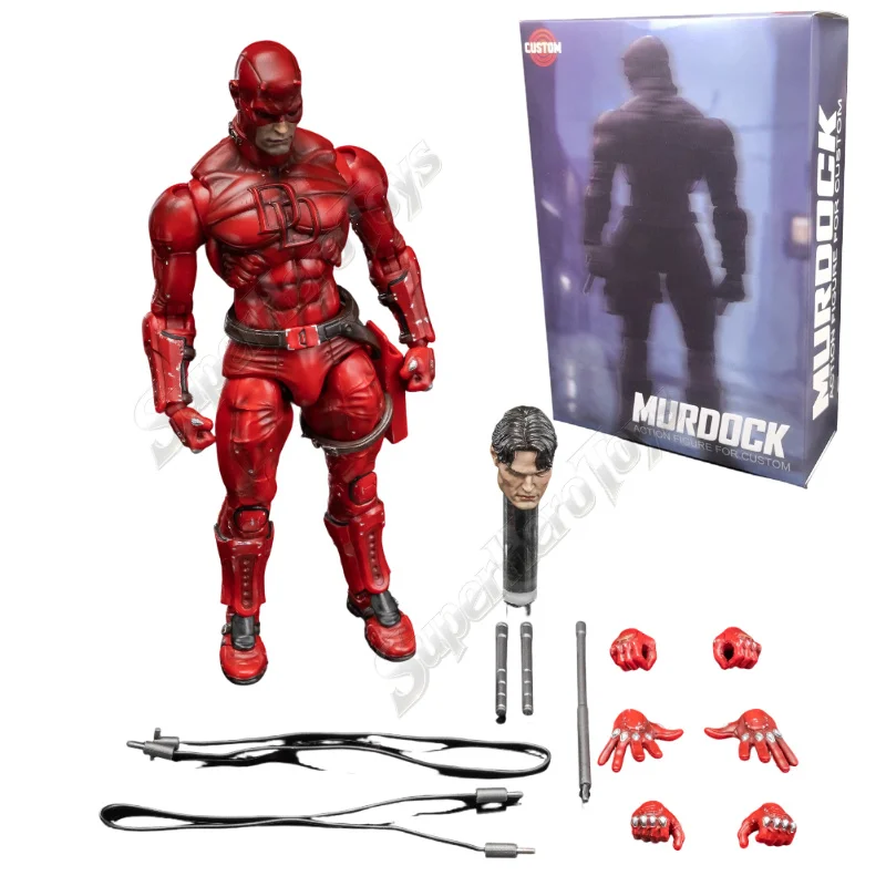 Фото В наличии FlefToys Daredevil Classic Red Shadowland Reborn Black 8-дюймовая фигурка Дьявол Защитник Мэтт Мёрдок Легенды №2