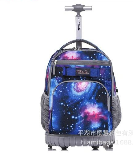 Brand School Trolley bag 18 inch Wheeled backpack for kids trolley backpacks bag for teenagers Children School Rolling backpack