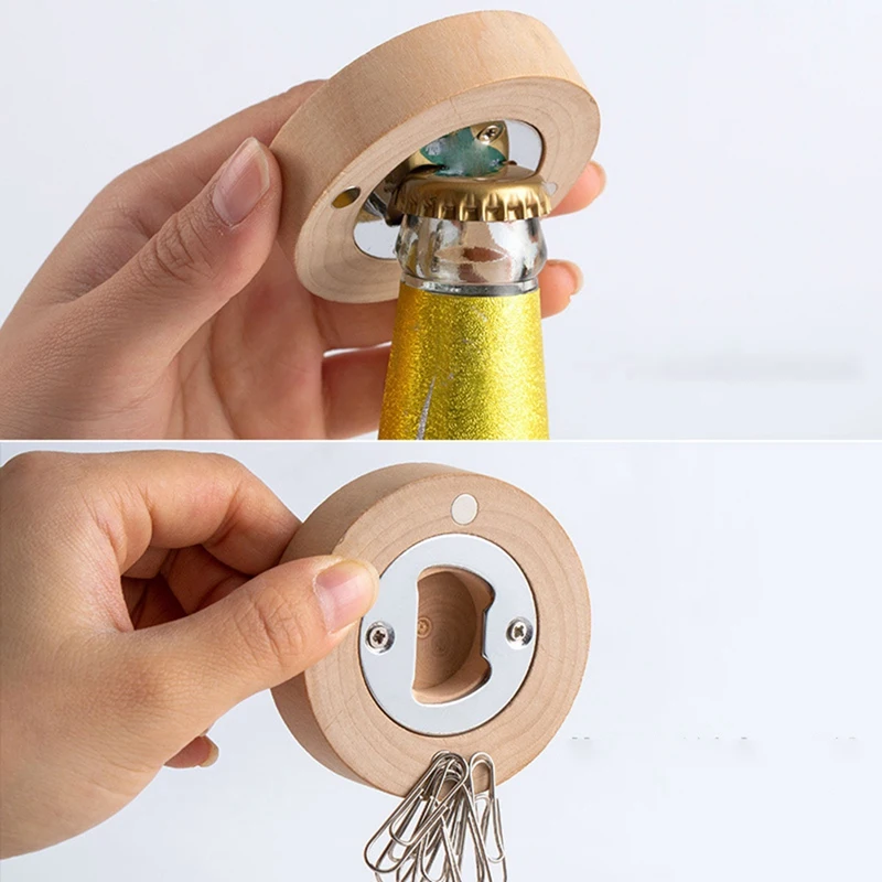 LUDA креативная открывалка для бутылок деревянный магнит на холодильник