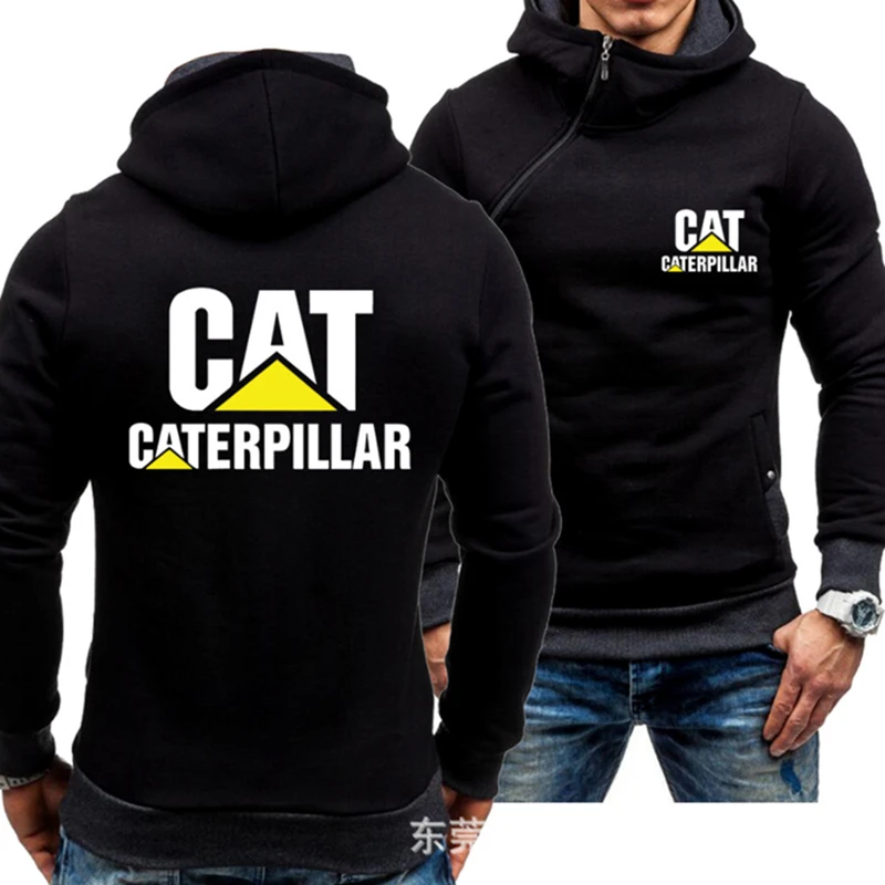 

Spring 2022 new zipper casual Hoodie CAT long sleeve men's warm running sportswear