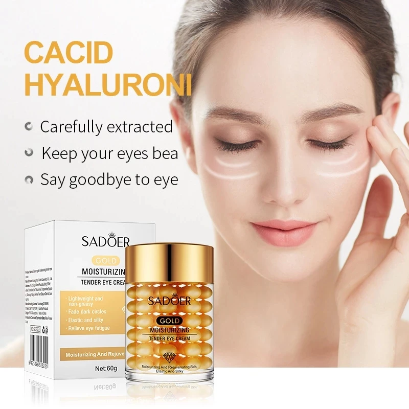

60g Gold Moisturizing Eye Cream Anti Wrinkle Remove Dark Circle Anti-Aging Anti Puffiness Eye bag Beauty Eye Care