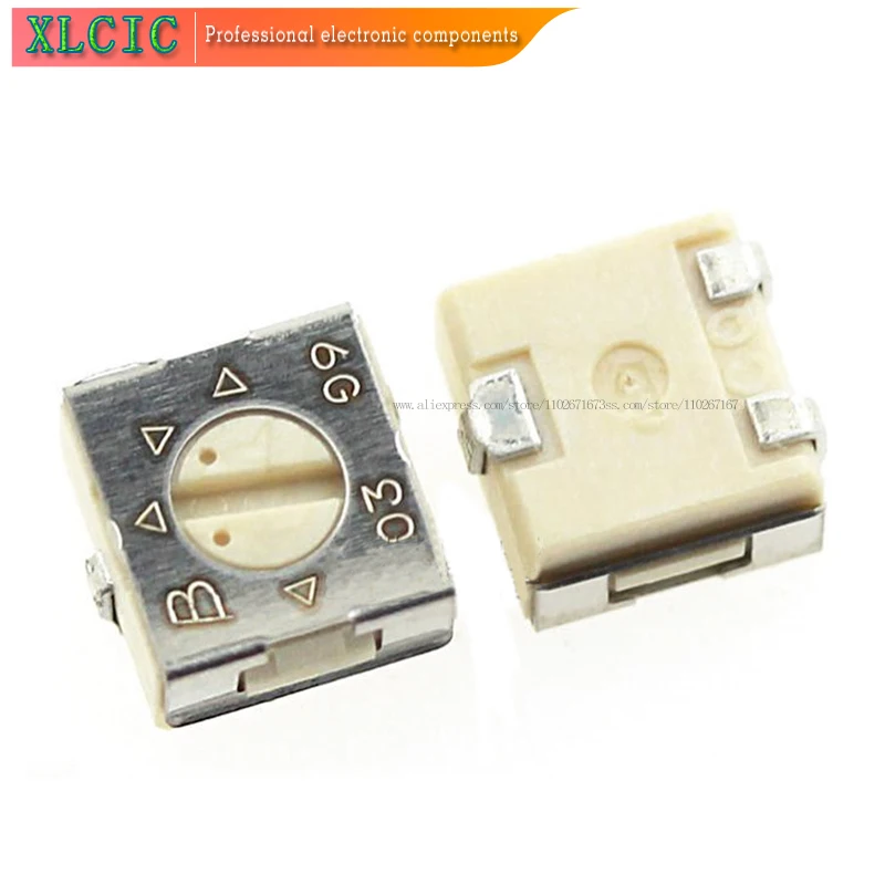 

10PCS 3314 3314J 3314J-1 20R 1K 5K 10K 20K 50K 100K ohm 501 102 502 103 203 503 Adjustable Resistance Potentiometer 5X5 5*5