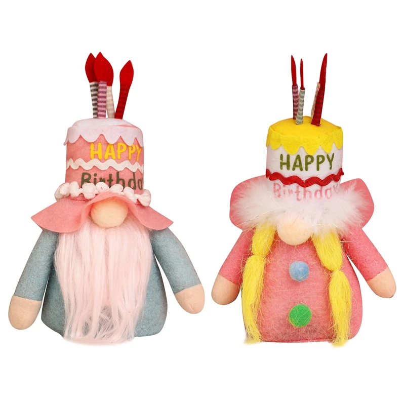 

2 Pack Gnome Faceless Doll - Happy Birthday - Decorative Doll - Swedish Tomte - Scandinavian - Birthday Present