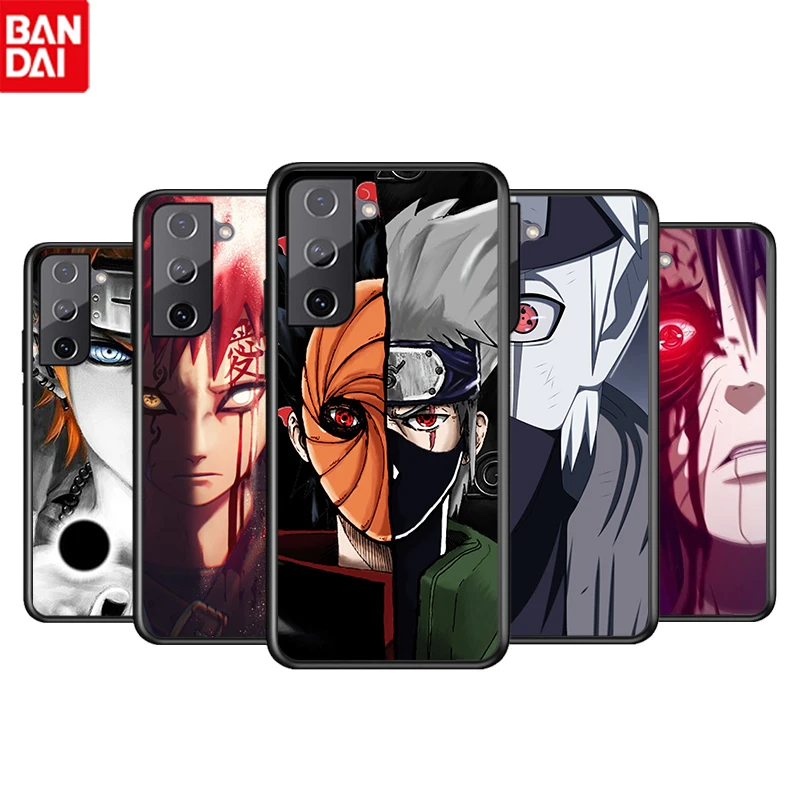 

Naruto Face Anime For Samsung Galaxy S22 S21 S20 Ultra Plus Pro FE S10 S9 S8 4G 5G TPU Soft Black Silicone Phone Case Cover Capa