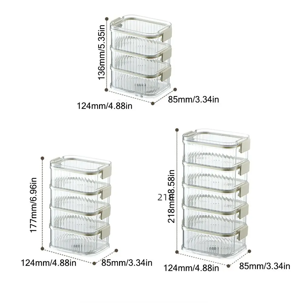 Прочная прозрачная металлическая вместительная коробка для хранения еды
