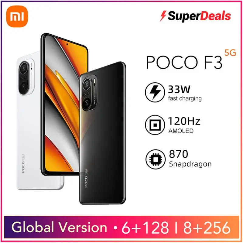 

POCO F3 5G Global Version 8GB 256GB 6GB 128GB NFC Smartphone Snapdragon 870 Octa Core 6.67"120Hz E4 AMOLED Display 48MP Camera