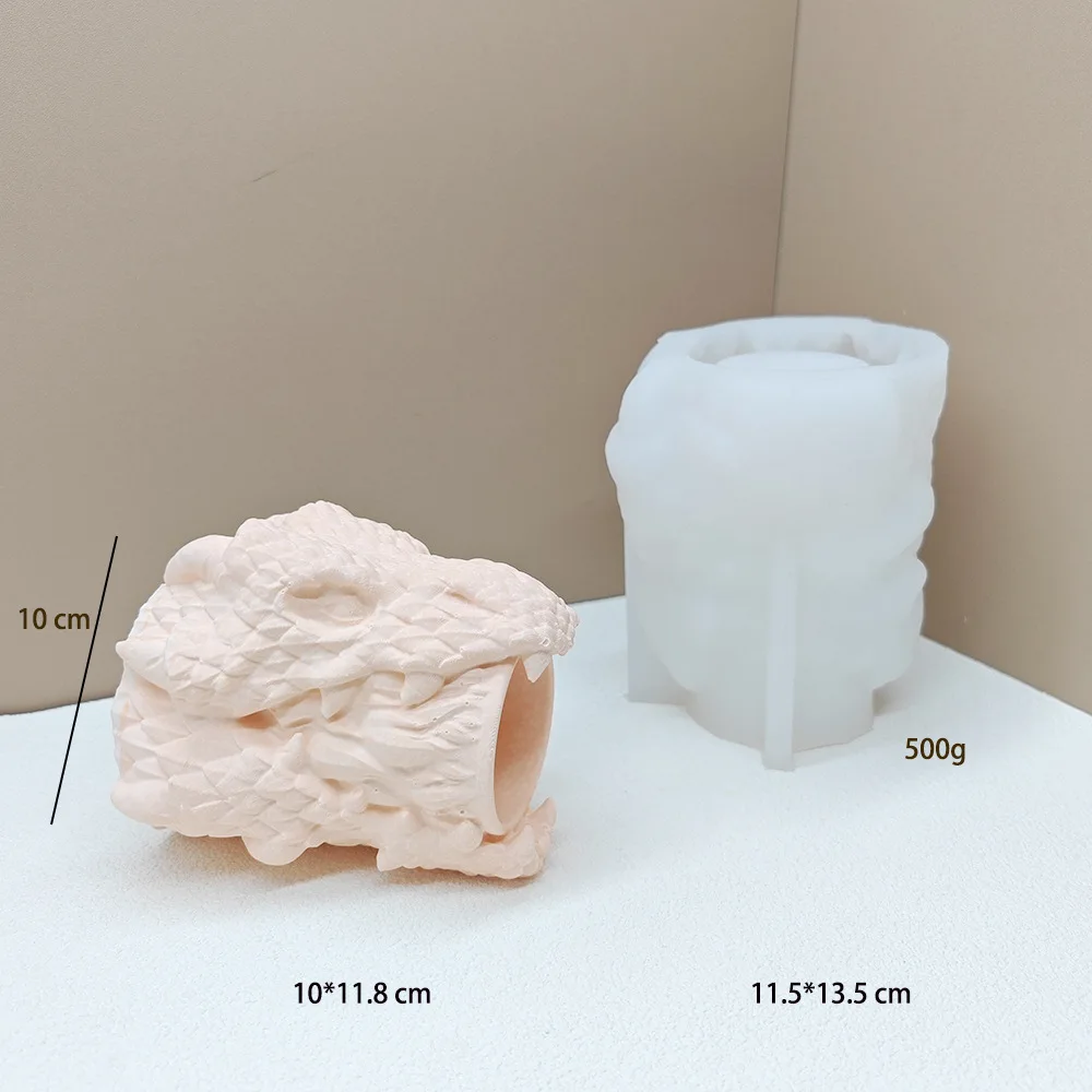 Силиконовая форма сделай сам в виде головы дракона для суккулентов горшке