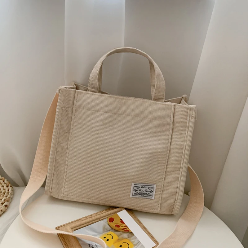 New Products Ladies Canvas Shoulder Bags Printed Women's Bags Shopping Bags Cotton Fabric Grocery Handbags Handbags Girls School