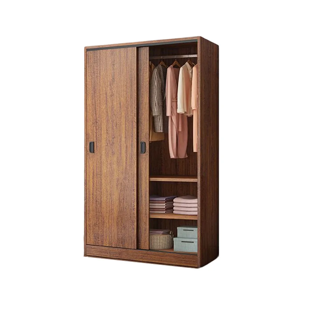 

Шкаф для спальни, раздвижные двери, шкафчик из цельной древесины для детей, дома, для маленькой квартиры, простая подвесная одежда