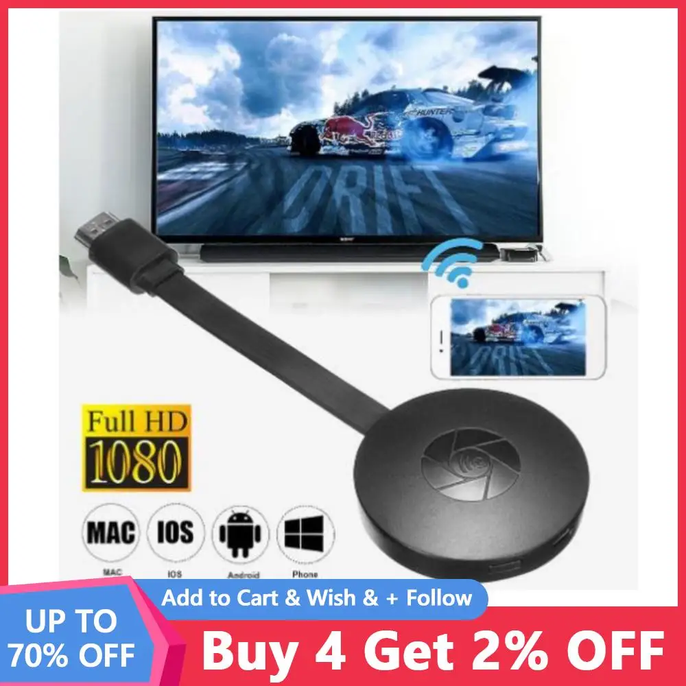 

New 1080P TV Stick Miracast Dongle Wifi HDMI-compatible Airplay TV Stick Wireless Display Receiver Screen Mirroring Adapter