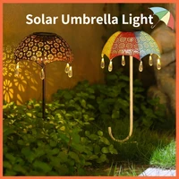 xiaomi umbrella art solar lamp ip65 waterproof lawn lamp hollow out projection lamp auto onoff landscape lamp for yard decor