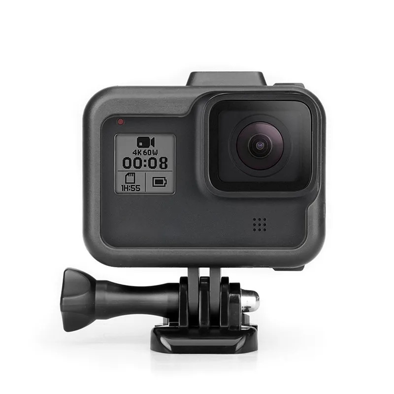 

For GoPro Hero 10 9 8 Black Frame Case Lens Cap Protective Cover Cage Glass Screen Protector for Go Pro 10 9 Gopro 8 Accessories