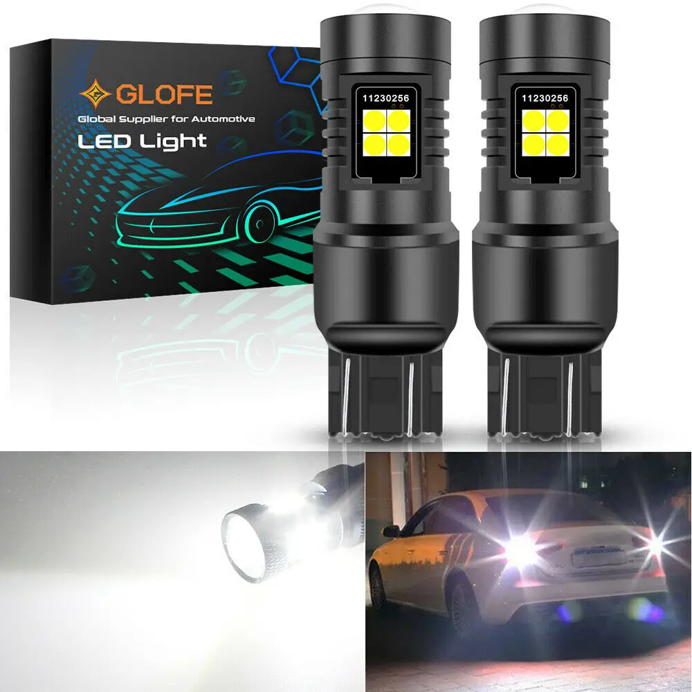 

2X Glofe 7443 7440 7441 16Smd светодиодные лампы заднего хода 6500K супер яркие