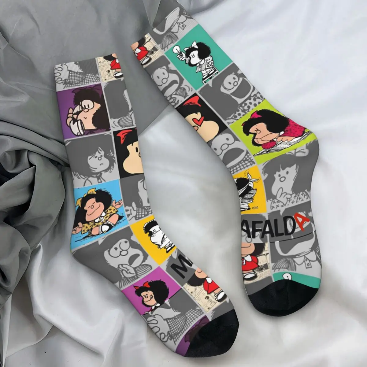 Mafalda милые чулки с героями мультфильмов аниме (1)-bayingimg современные носки принтом