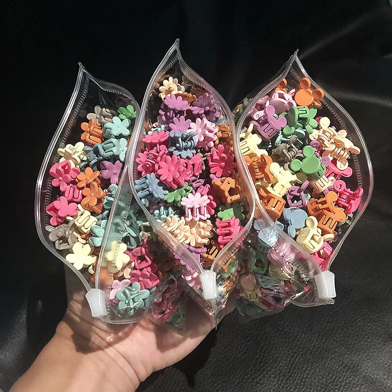 

New 50 Bags of Mini Small Catch Clip Small Flower Hairpin Korean Children Cute Hairpin Baby Princess Hairpin Headgear