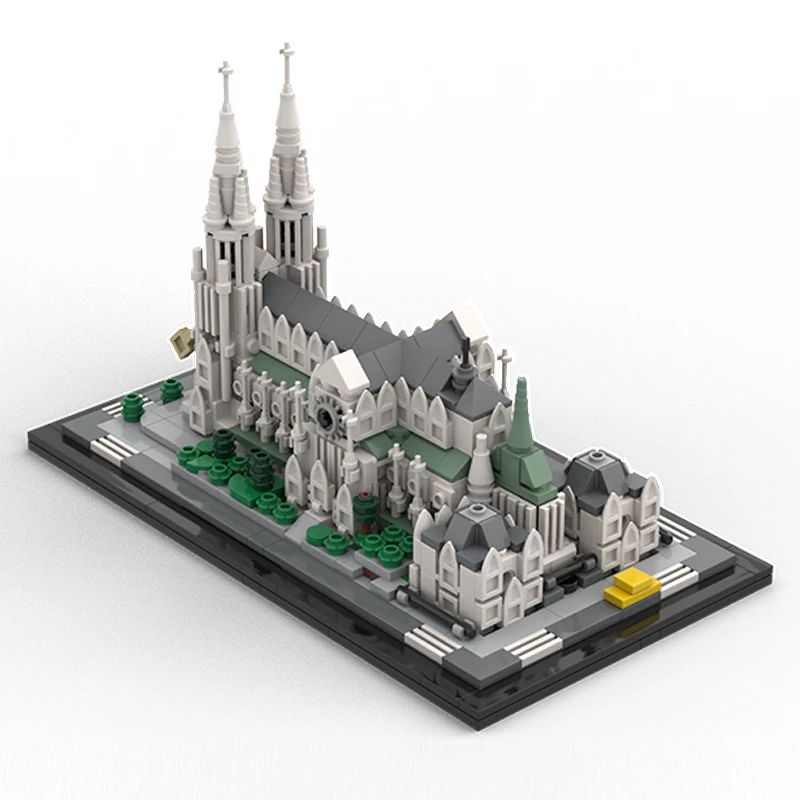 Модель City Street View MOC, строительные кирпичи, современный собор, модульная технология, детские праздничные подарки, сборные игрушки, костюм (art.: 3920d2aedd9bc) - 3920d2aedd9bc