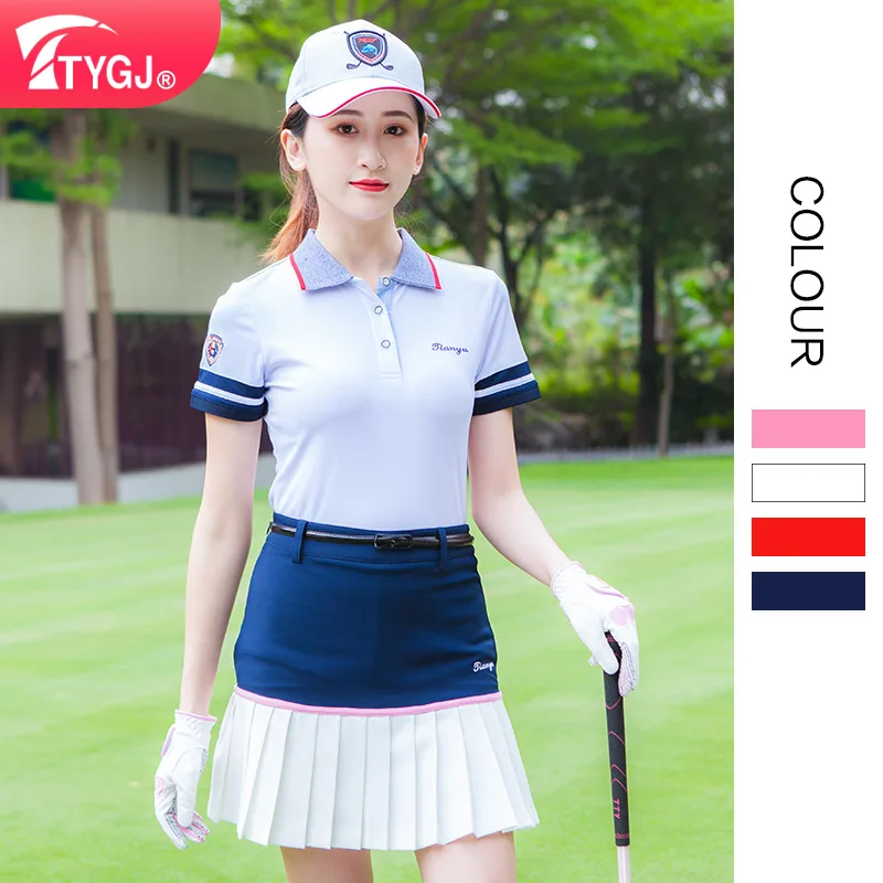 

Summer Golf Clothes Women's Short Sleeved Golf T-shirt Korean Sports Short Sleeved Golf Apparel Women Golf Tops