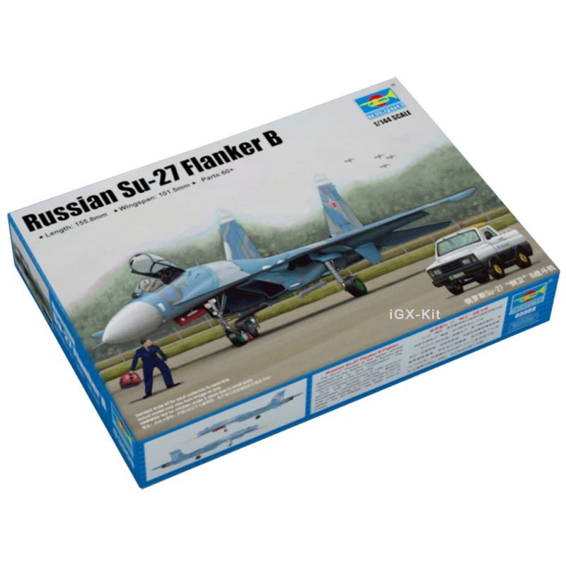 

Trumpeter 03909 1/144 Scale Russian Su27 SU-27 Early Ver Flanker B Fighter Aircraft Assembly Plastic Toy Gift Model Building Kit