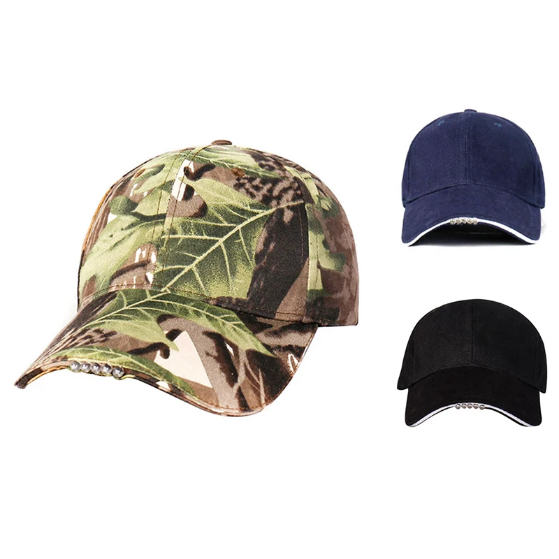 

ASDS-Bright Glow In Dark Reading Fishing Jogging Light Up LED Sport Hat Baseball Caps Luminous Holiday Hat For Unisex FS99