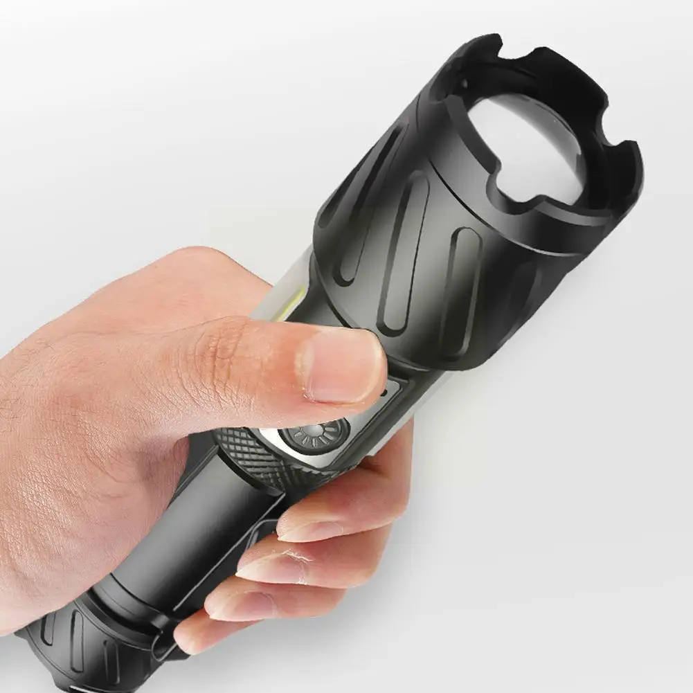 

Red And White Light Flashlight Type-c Rechargeable Flashlight Light Outdoor Zoom Camping Emergency Xhp99 Warm X9s4