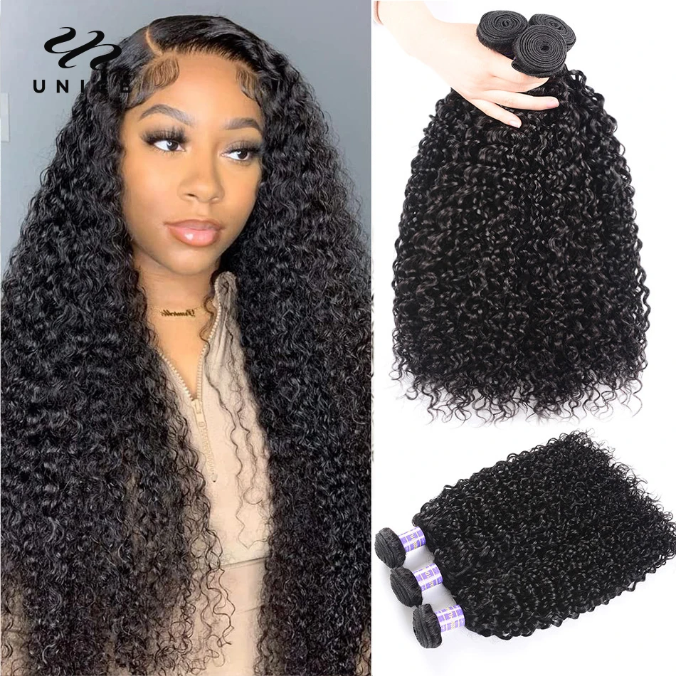 

Unice Hair Brazilian Hair Weave 3 Bundles/4Bundles Straight /Body Wave/Culry Hair Double Machine Weft 100% Remy Human Hair