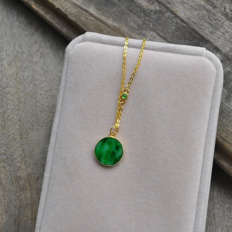Новинка классический дизайн натуральный зеленый халцедон Минималистичная