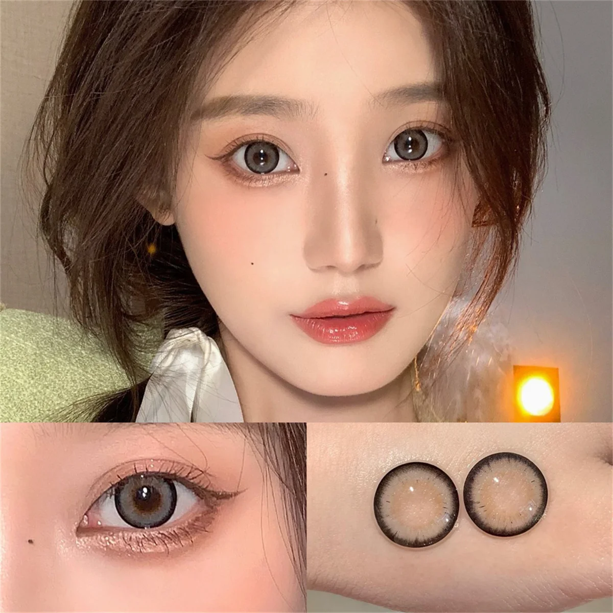 Какао рулон коричневые цветные контактные линзы для глаз натуральные ежегодные