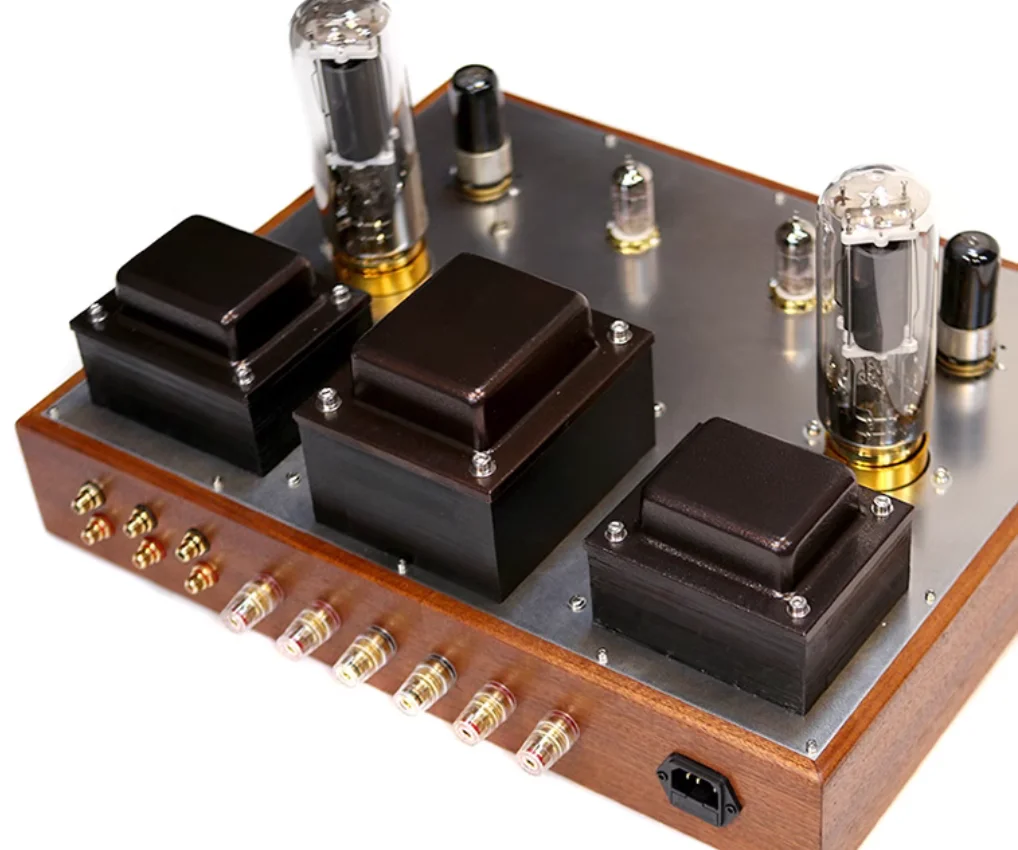 45WX2 805A 6P6P ECC82 Высокомощный односторонний ламповый усилитель класса A VU-метр шасси