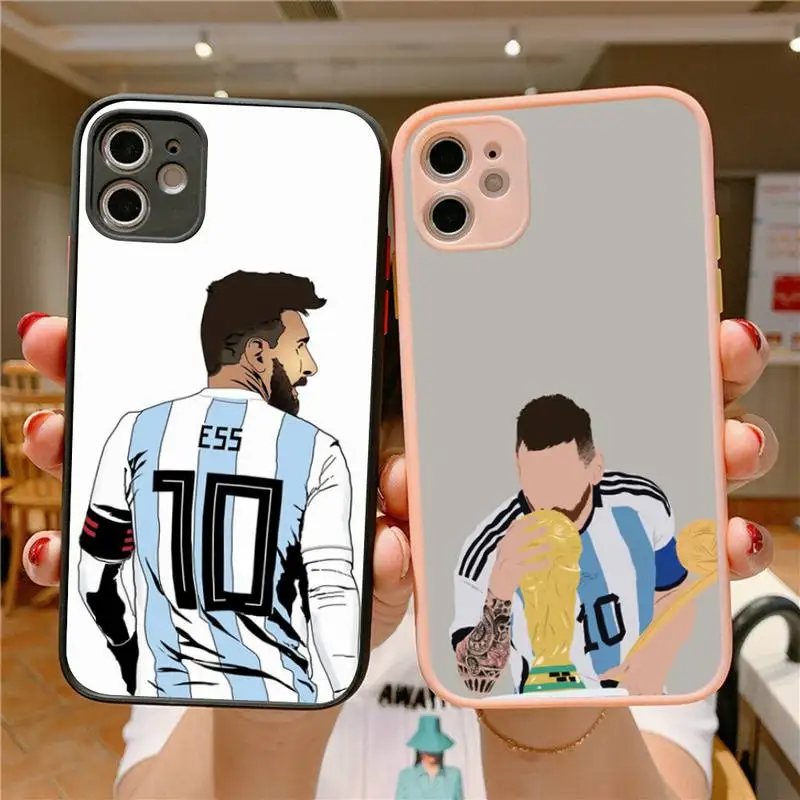 

F-Football Phone Case for iPhone X XR XS 7 8 Plus 11 12 13 pro MAX 13mini Translucent Matte Case